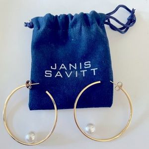 Brand New Janis Savitt Faux Pearl Earrings
